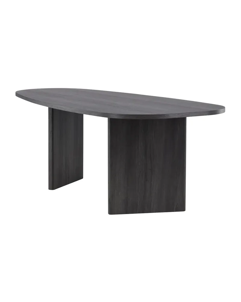 Grönvik ovaler Esstisch in 220 × 100 cm, Schwarz, Ansicht 6