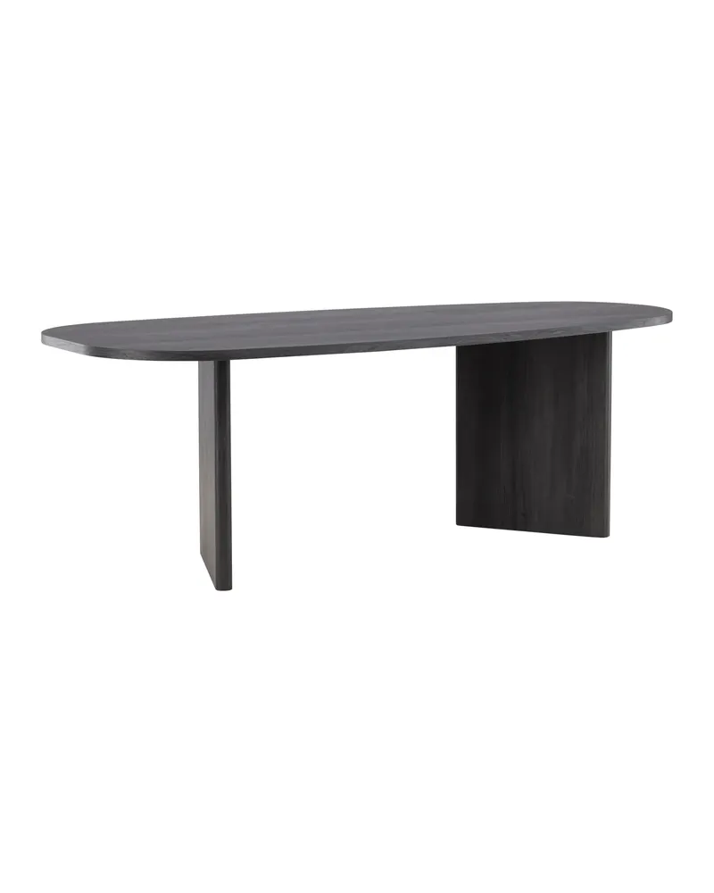 Grönvik ovaler Esstisch in 220 × 100 cm, Schwarz, Ansicht 9