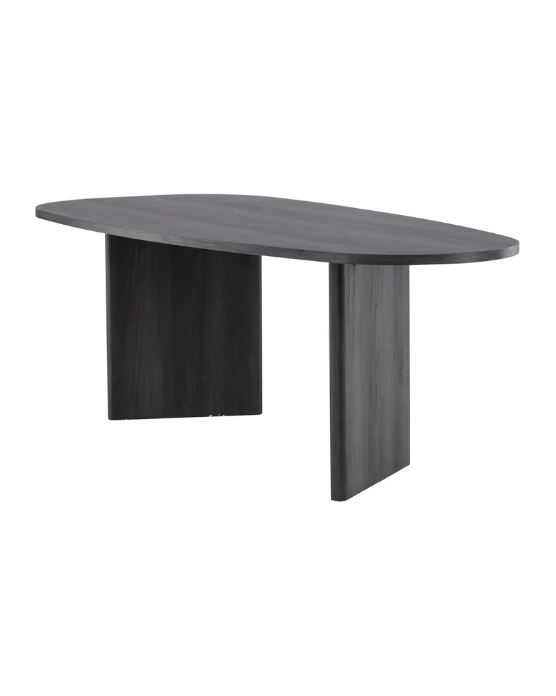 Grönvik ovaler Esstisch in 220 × 100 cm, Schwarz, Ansicht 12