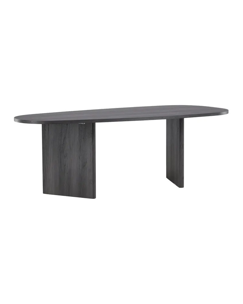 Grönvik ovaler Esstisch in 220 × 100 cm, Schwarz, Ansicht 2