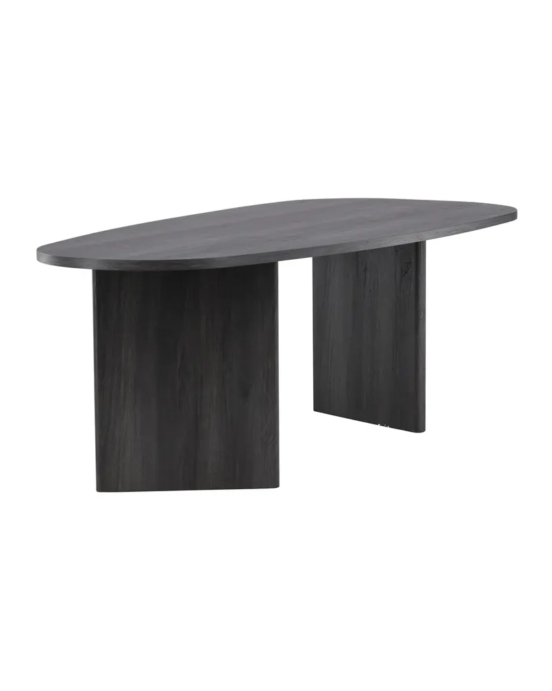 Grönvik ovaler Esstisch in 220 × 100 cm, Schwarz, Ansicht 3