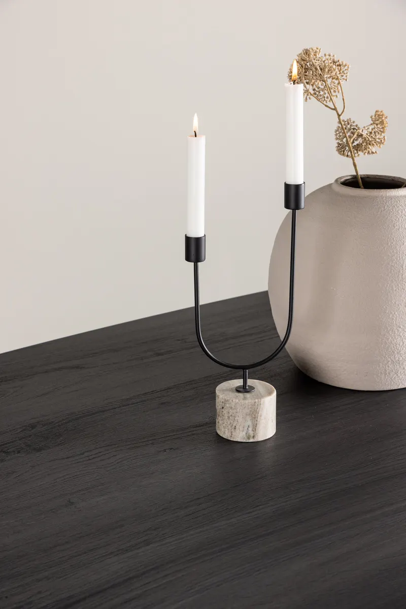 Grönvik ovaler Esstisch in 220 × 100 cm, Schwarz, im Wohnraum, Ansicht 3