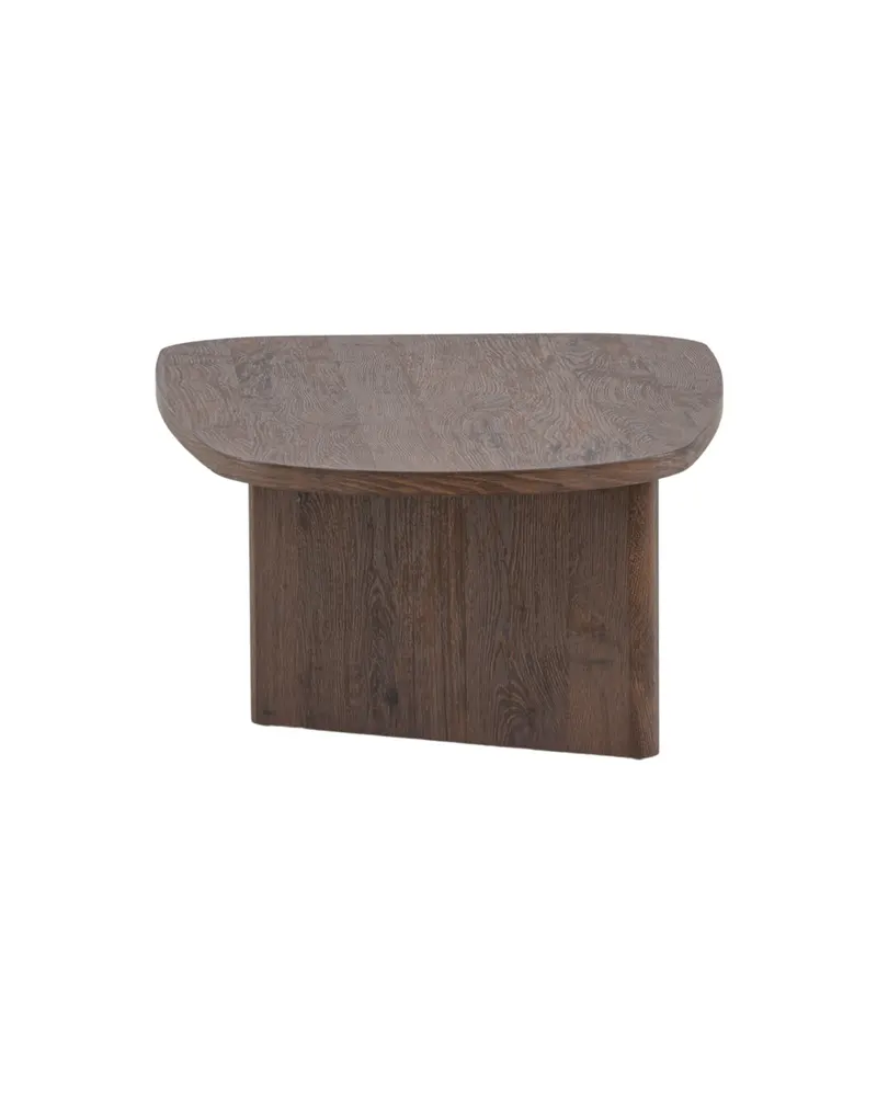 Grönvik Couchtisch mit gerundeter Platte auf zwei Wangen in 130 × 65 cm, Mokka, Ansicht 8