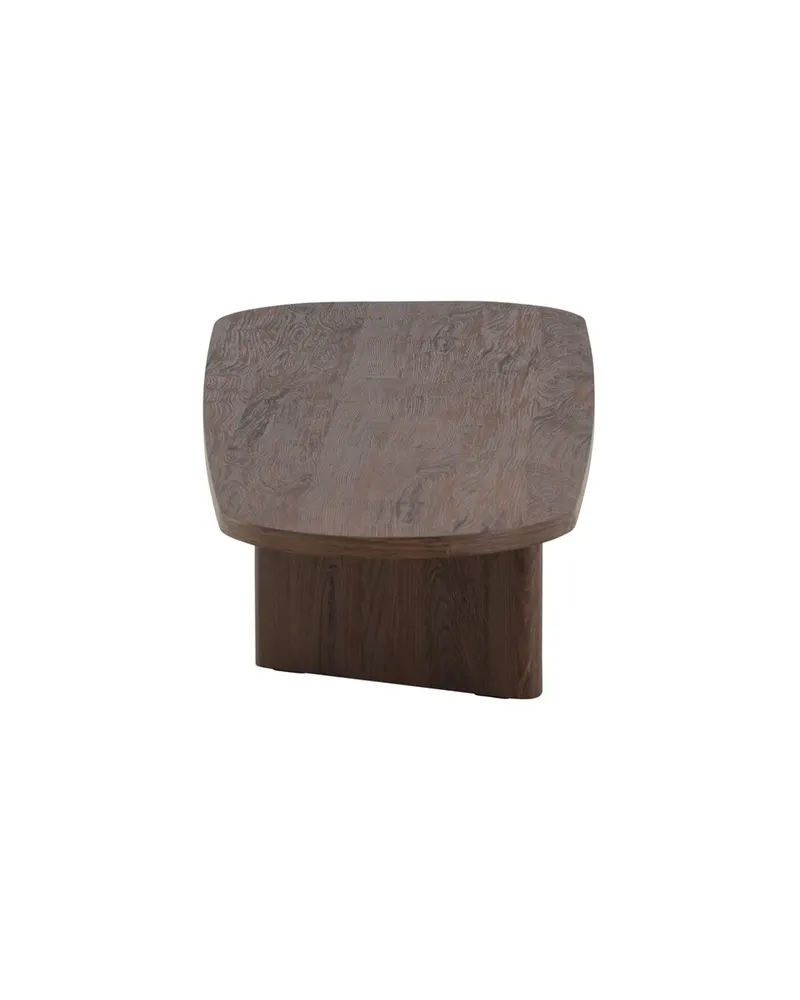 Grönvik Couchtisch mit gerundeter Platte auf zwei Wangen in 180 × 55 cm, Mokka, Ansicht 6