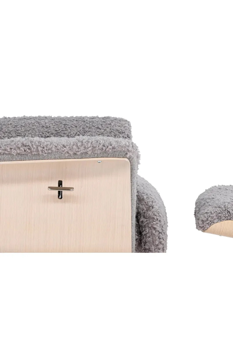Hagön Sessel mit Fußhocker in Grau, Ansicht 14