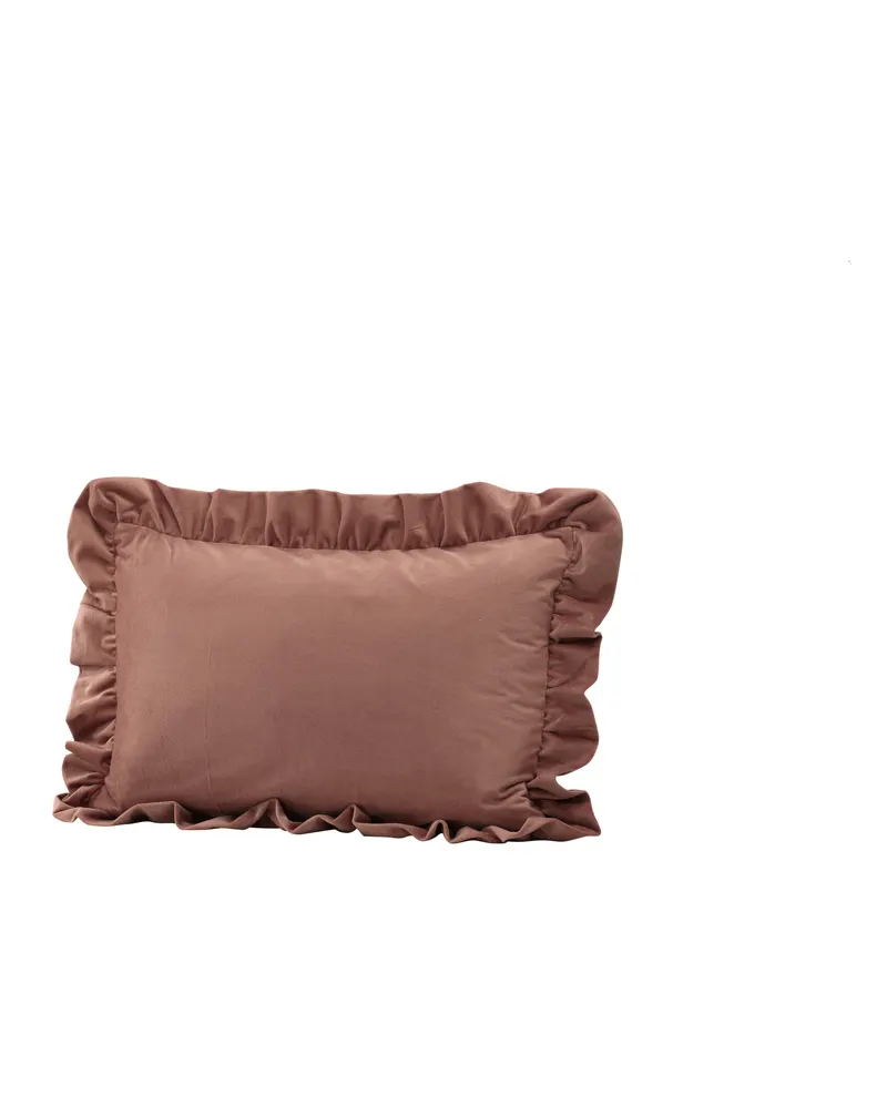 Hailey Kissenbezug mit Rüschenrand in 40 × 60 cm, Rosa, Ansicht 2
