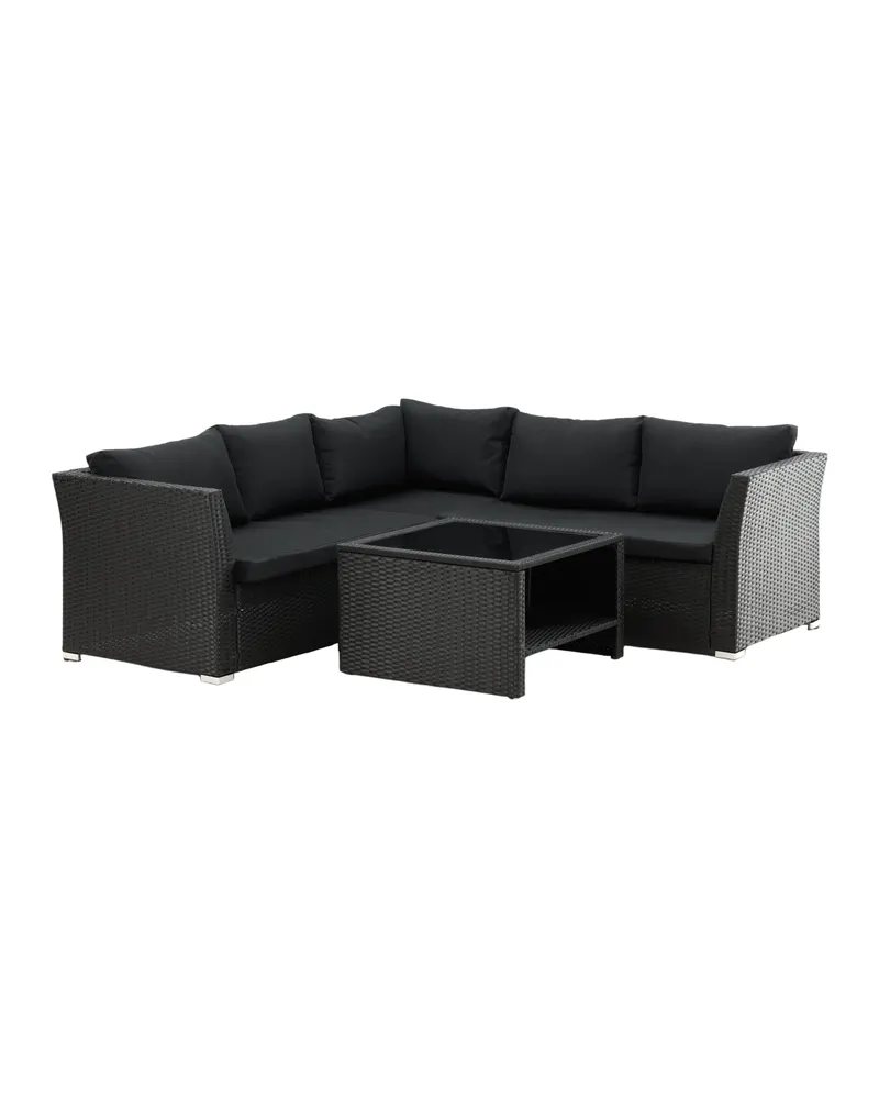 Haiti Gartenlounge aus Polyrattan mit Ecksofa, Ansicht 11