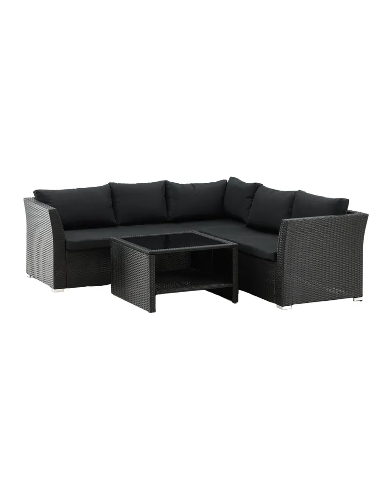 Haiti Gartenlounge aus Polyrattan mit Ecksofa, Ansicht 12