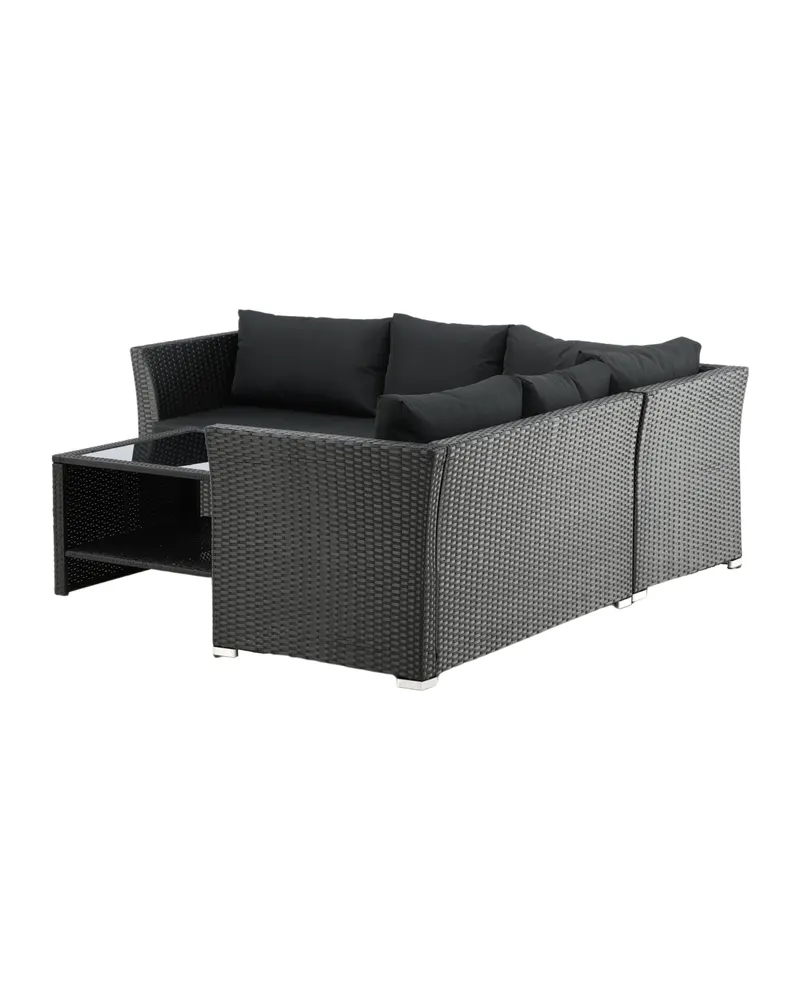 Haiti Gartenlounge aus Polyrattan mit Ecksofa, Ansicht 2