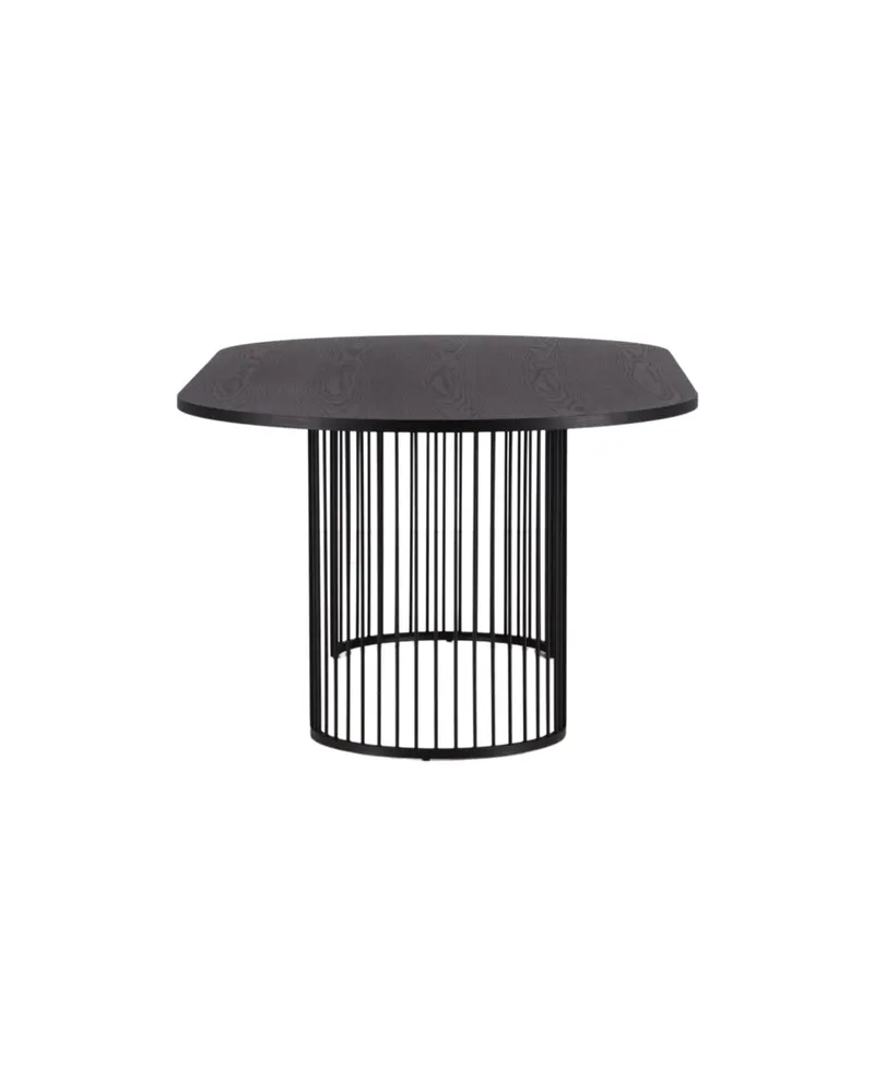 Hamneskär ovaler Esstisch 220 × 110 cm in Schwarz, Ansicht 9