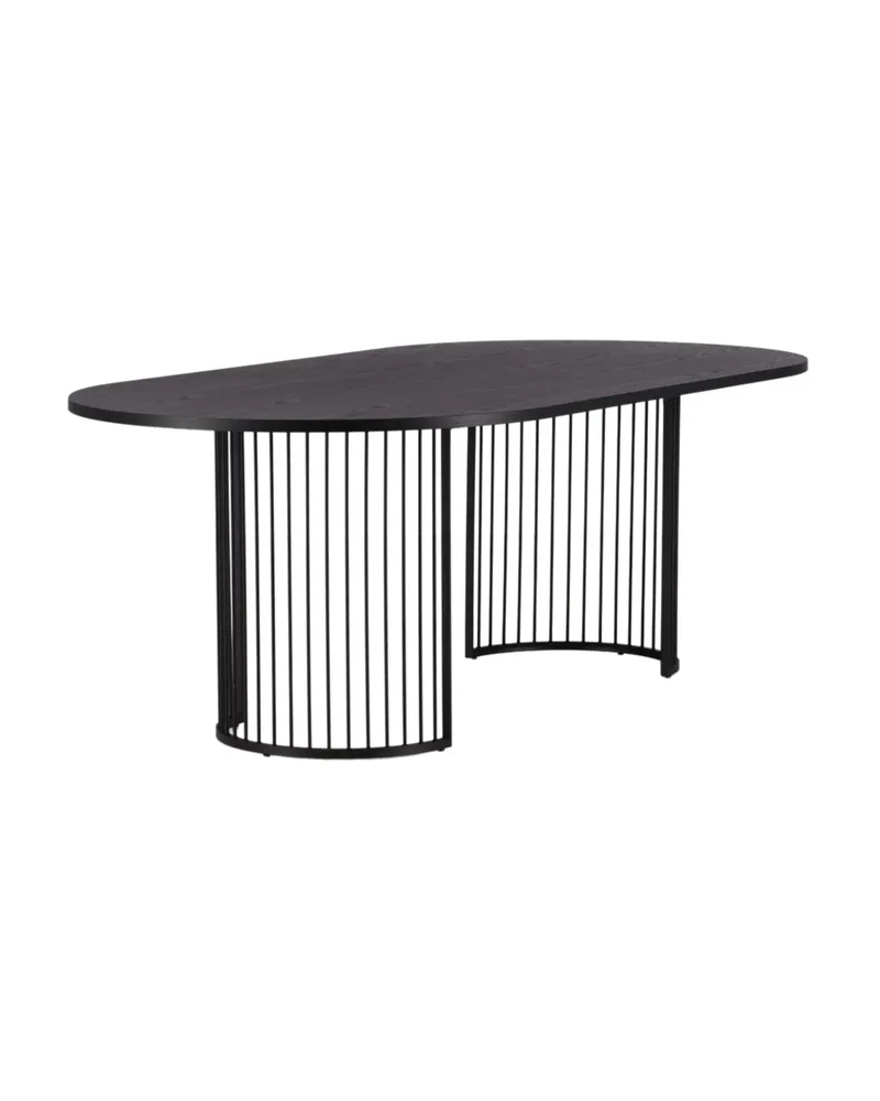Hamneskär ovaler Esstisch 220 × 110 cm in Schwarz, Ansicht 10