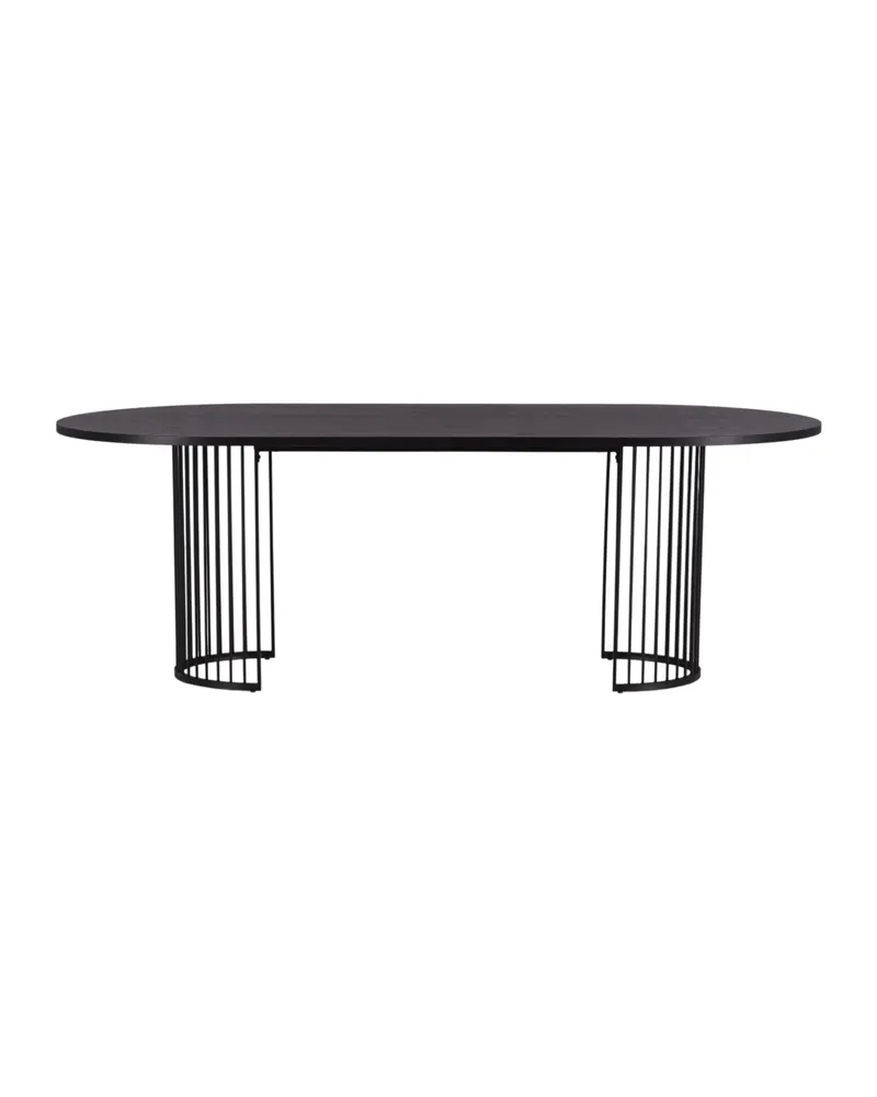 Hamneskär ovaler Esstisch 220 × 110 cm in Schwarz, Ansicht 12