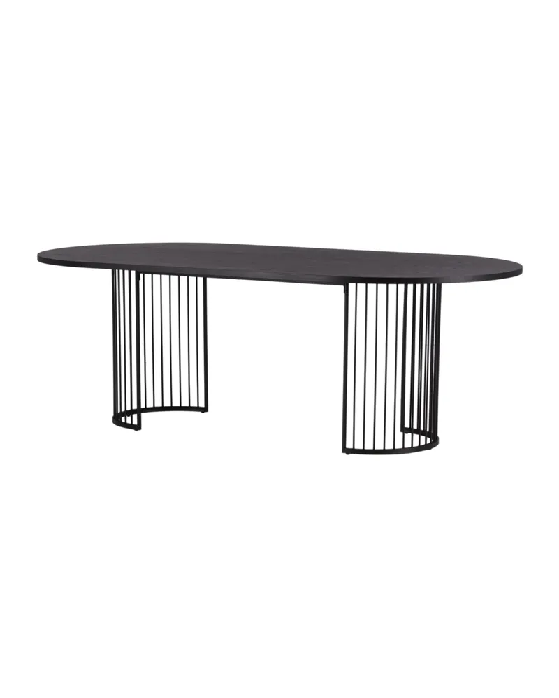 Hamneskär ovaler Esstisch 220 × 110 cm in Schwarz, Ansicht 13