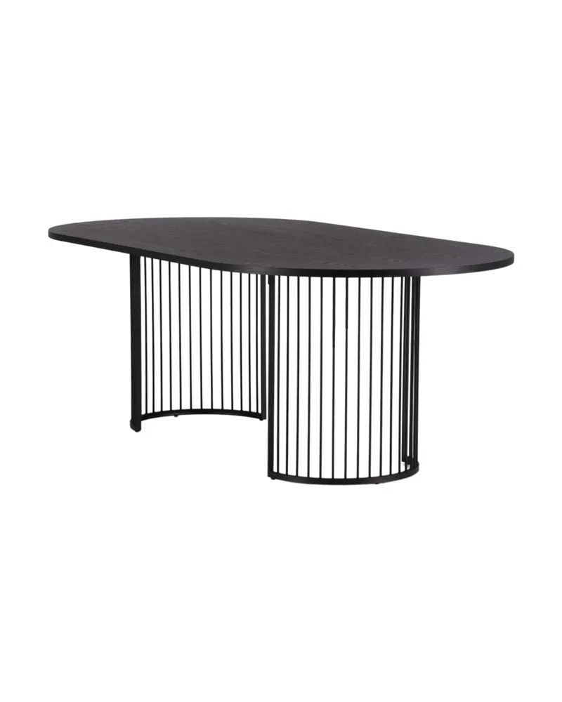Hamneskär ovaler Esstisch 220 × 110 cm in Schwarz, Ansicht 14