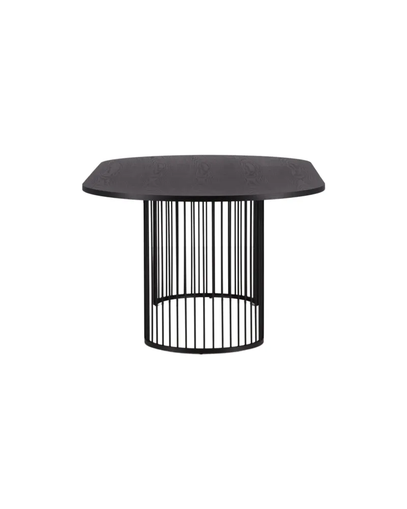 Hamneskär ovaler Esstisch 220 × 110 cm in Schwarz, Ansicht 2