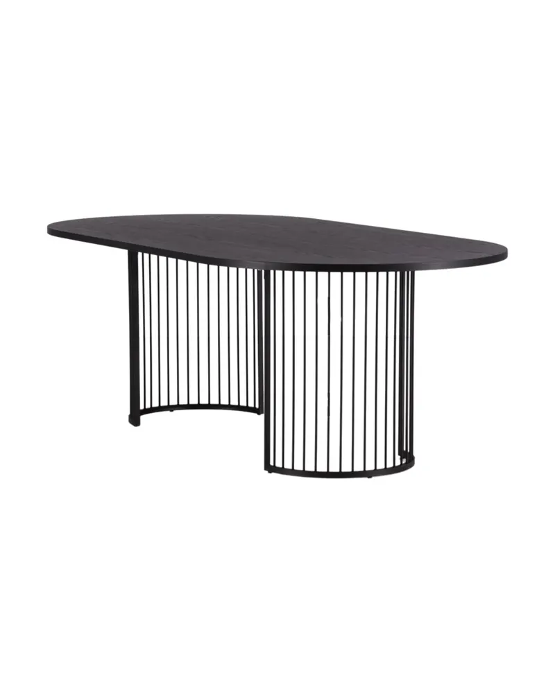 Hamneskär ovaler Esstisch 220 × 110 cm in Schwarz, Ansicht 5