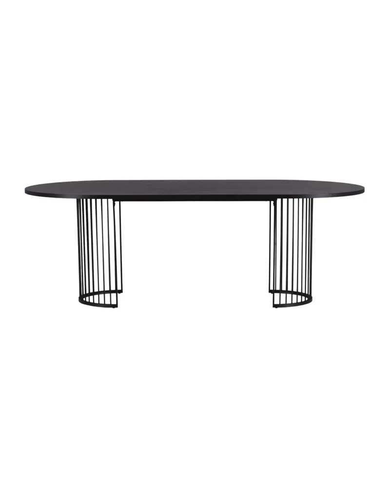 Hamneskär ovaler Esstisch 220 × 110 cm in Schwarz, Ansicht 6