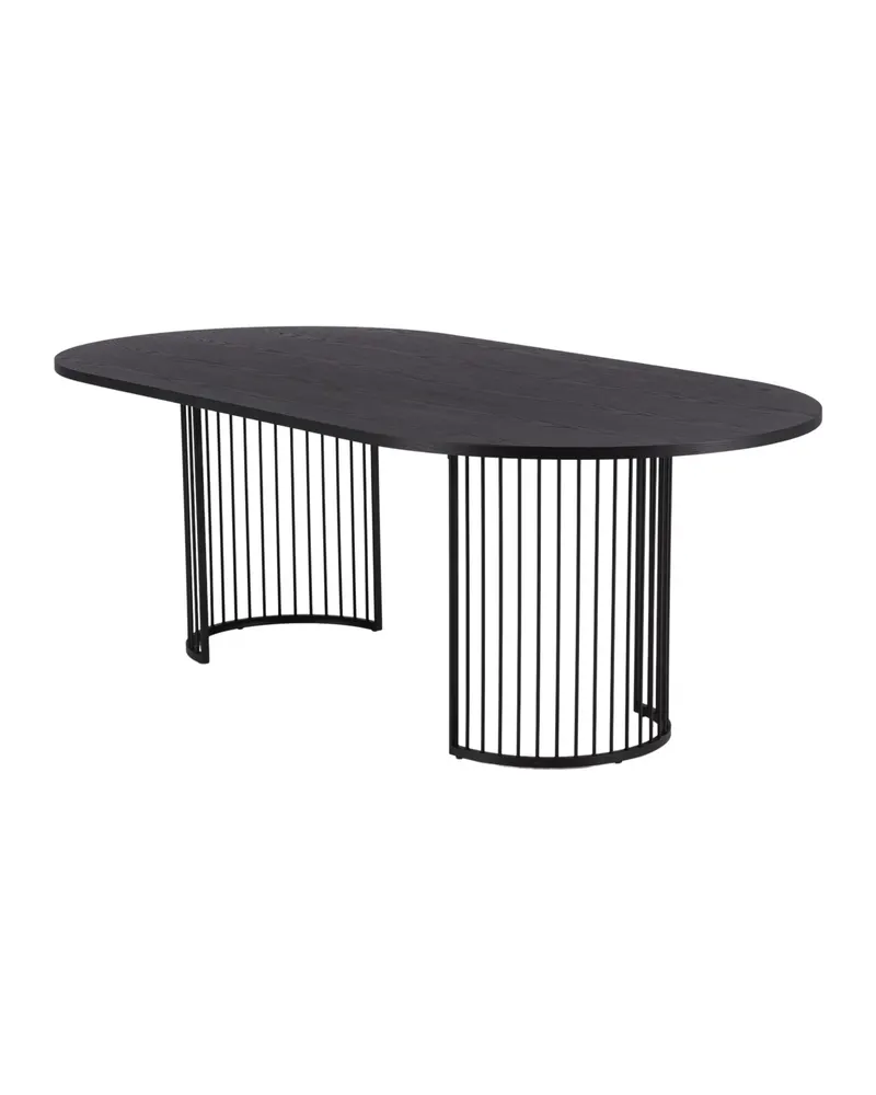 Hamneskär ovaler Esstisch 220 × 110 cm in Schwarz, Ansicht 7