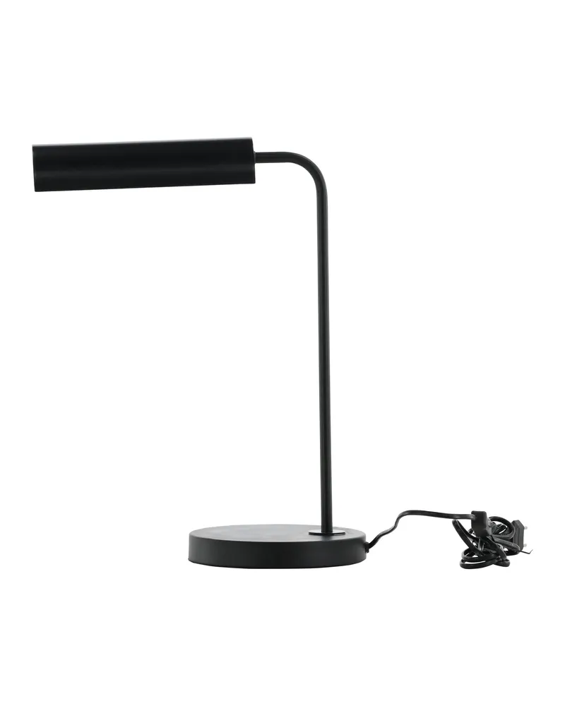 Harmonica Tischlampe aus schwarzem Stahl mit gebogenem Arm, Ansicht 9
