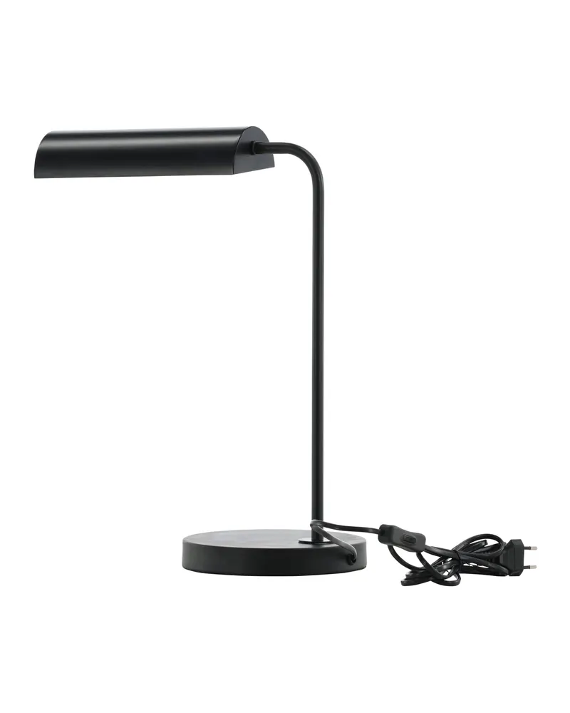 Harmonica Tischlampe aus schwarzem Stahl mit gebogenem Arm, Ansicht 10