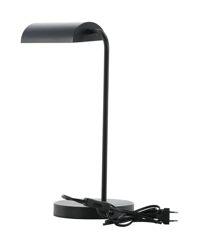 Harmonica Tischlampe aus schwarzem Stahl mit gebogenem Arm, Ansicht 11