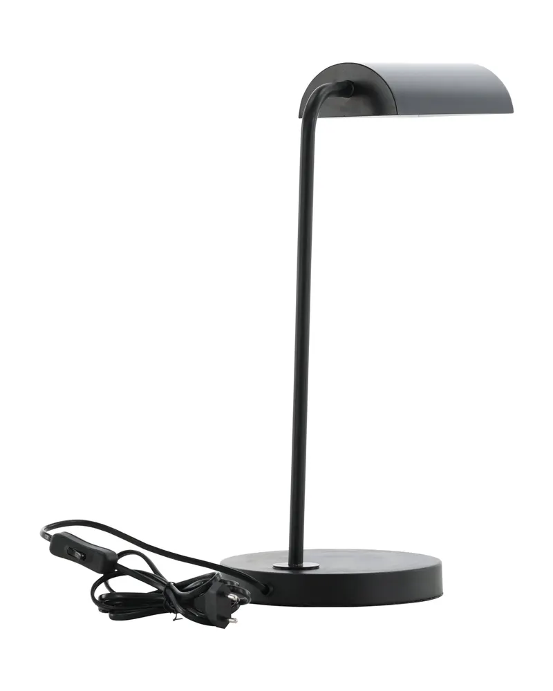 Harmonica Tischlampe aus schwarzem Stahl mit gebogenem Arm, Ansicht 13