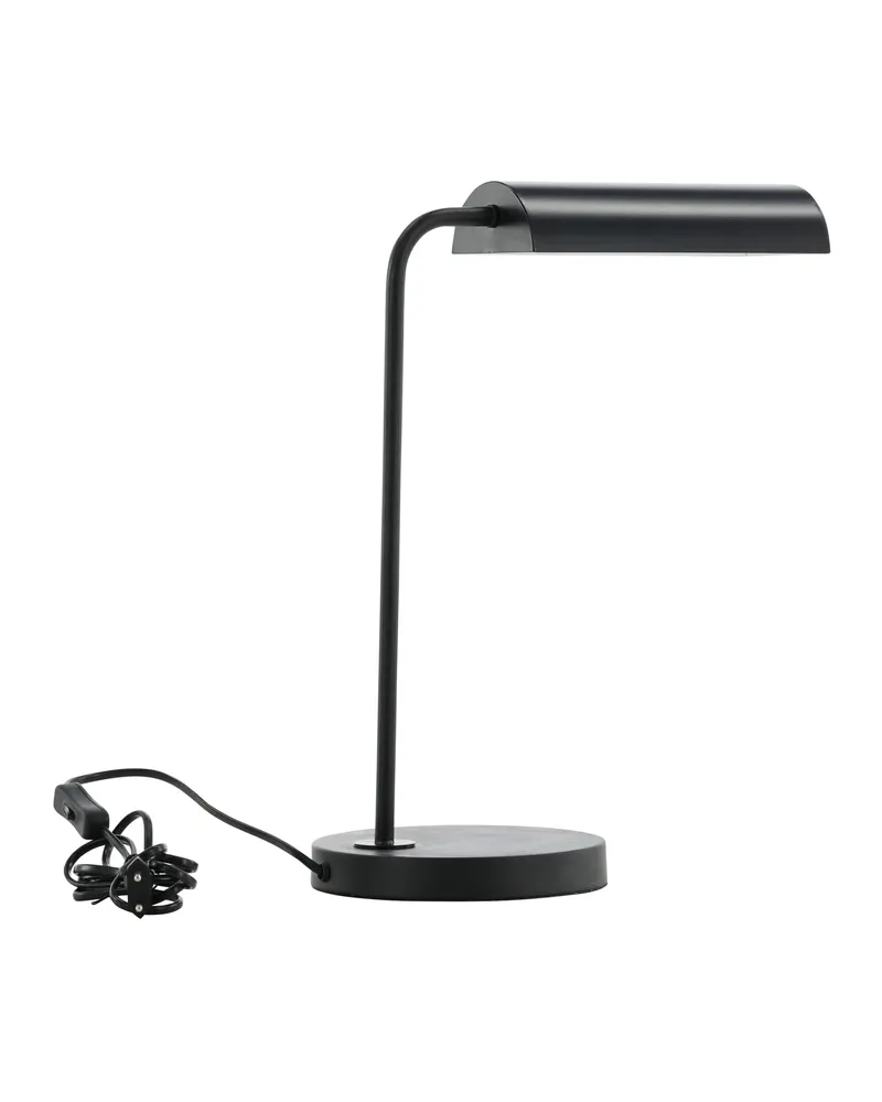 Harmonica Tischlampe aus schwarzem Stahl mit gebogenem Arm, Ansicht 14