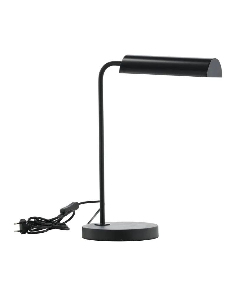 Harmonica Tischlampe aus schwarzem Stahl mit gebogenem Arm, Ansicht 3