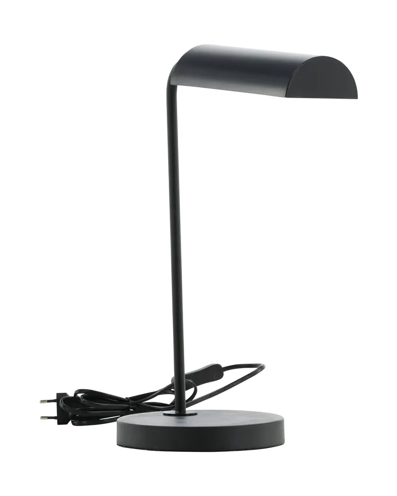 Harmonica Tischlampe aus schwarzem Stahl mit gebogenem Arm, Ansicht 5