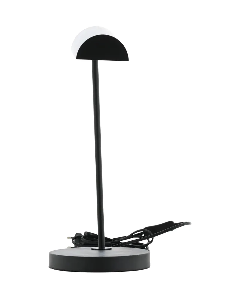 Harmonica Tischlampe aus schwarzem Stahl mit gebogenem Arm, Ansicht 6
