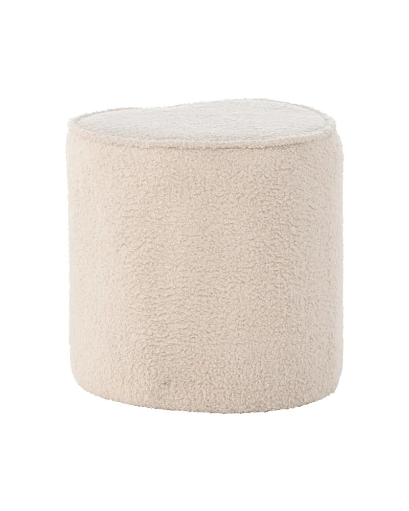 Heart Kinderhocker in Herzform aus Teddystoff, FSC®-zertifiziert, Beige