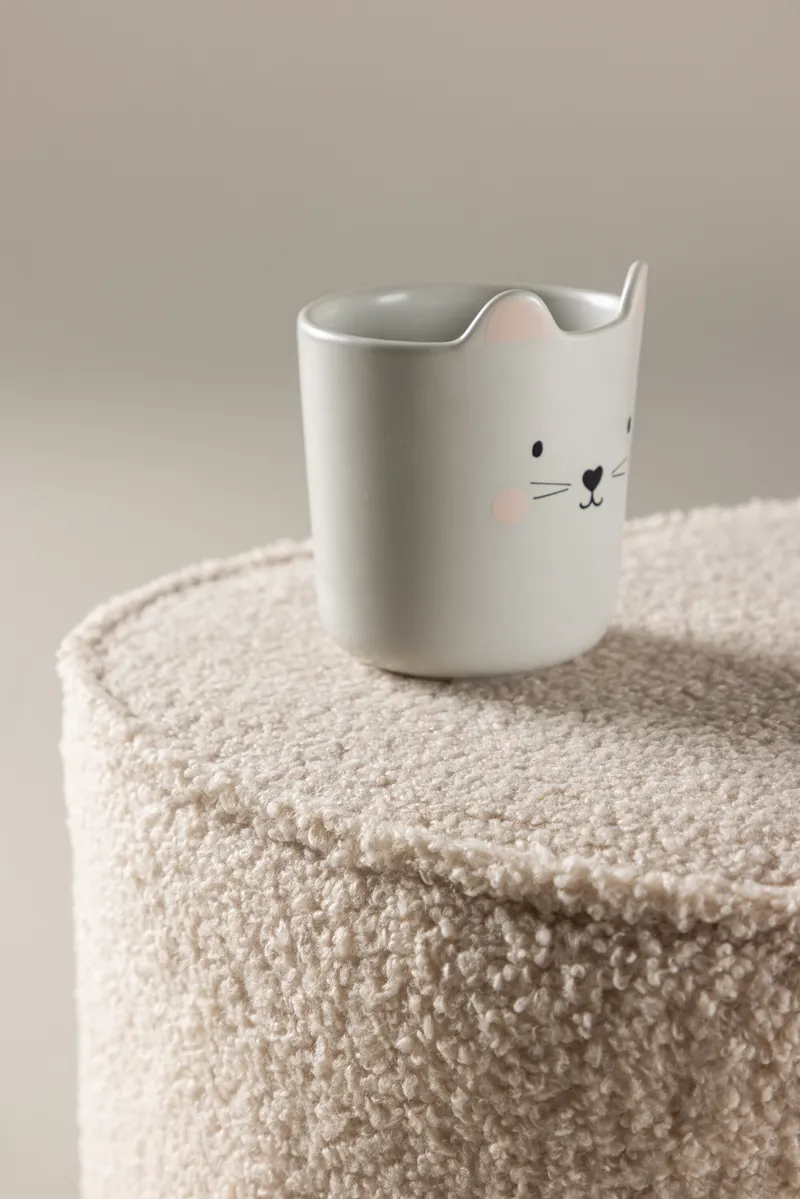 Heart Kinderhocker in Herzform aus Teddystoff, im Wohnraum, Ansicht 3