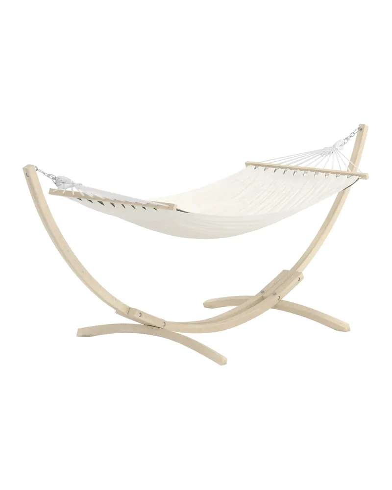 Hedvig Hängematte in Whitewash, Gestell Beige, Baumwolle, Ansicht 3