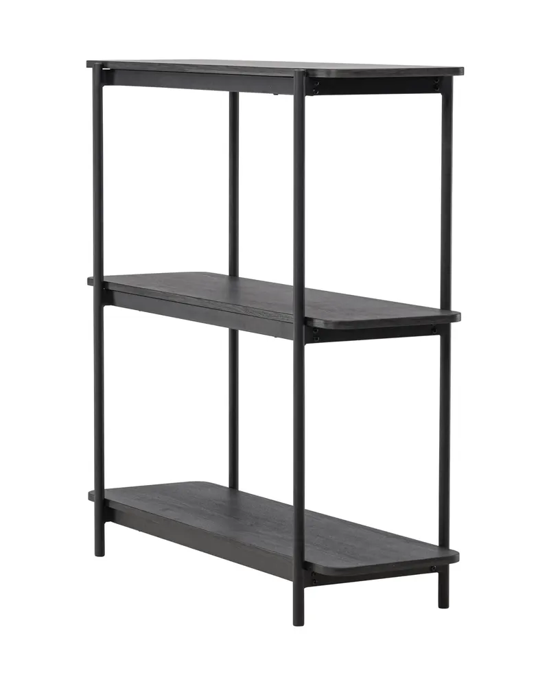 Heim Bücherregal mit Stahlgestell in 40 × 120 × 120 cm, Schwarz, Ansicht 6