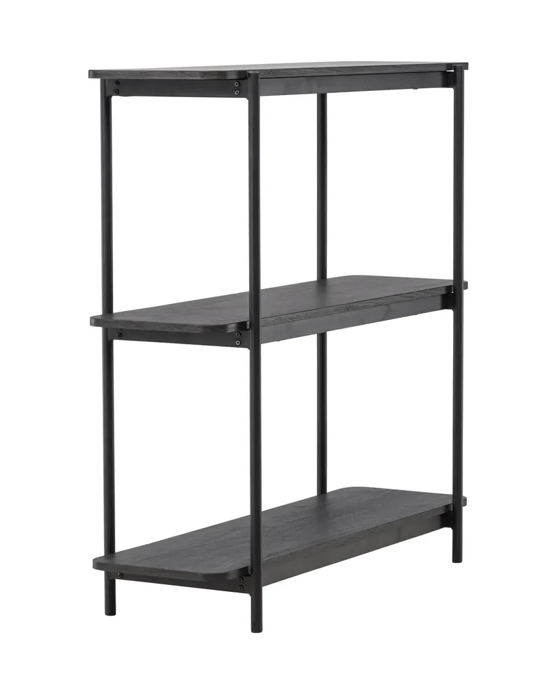 Heim Bücherregal mit Stahlgestell in 40 × 120 × 120 cm, Schwarz, Ansicht 8