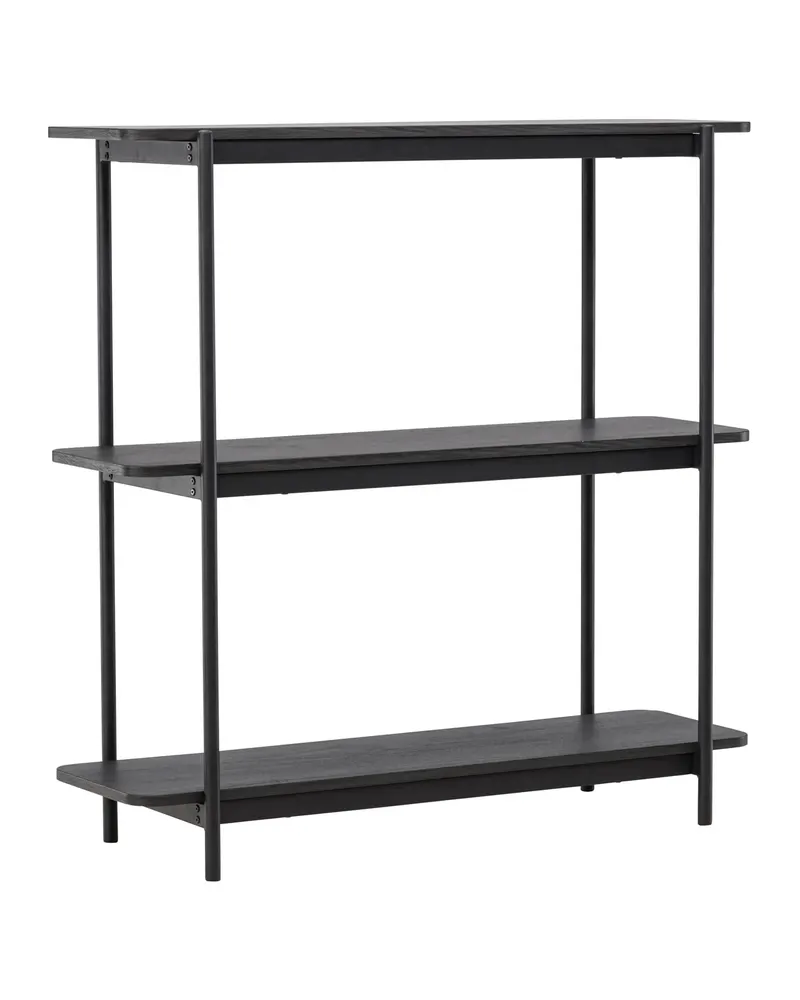 Heim Bücherregal mit Stahlgestell in 40 × 120 × 120 cm, Schwarz, Ansicht 9