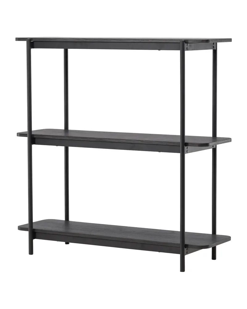 Heim Bücherregal mit Stahlgestell in 40 × 120 × 120 cm, Schwarz, Ansicht 11