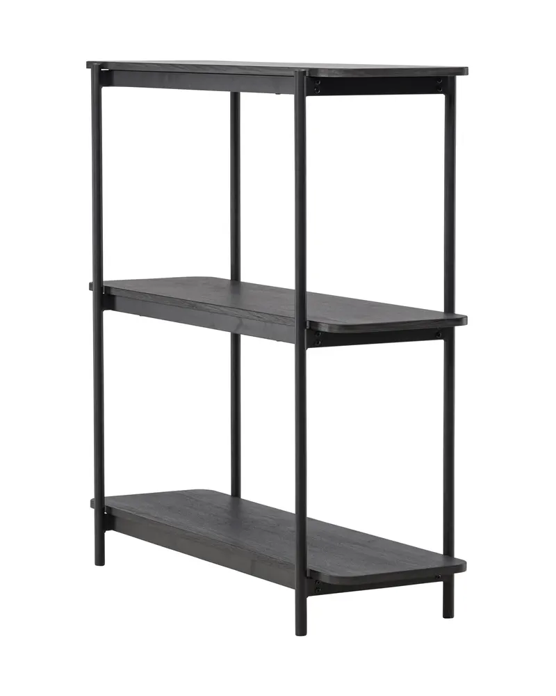 Heim Bücherregal mit Stahlgestell in 40 × 120 × 120 cm, Schwarz, Ansicht 12