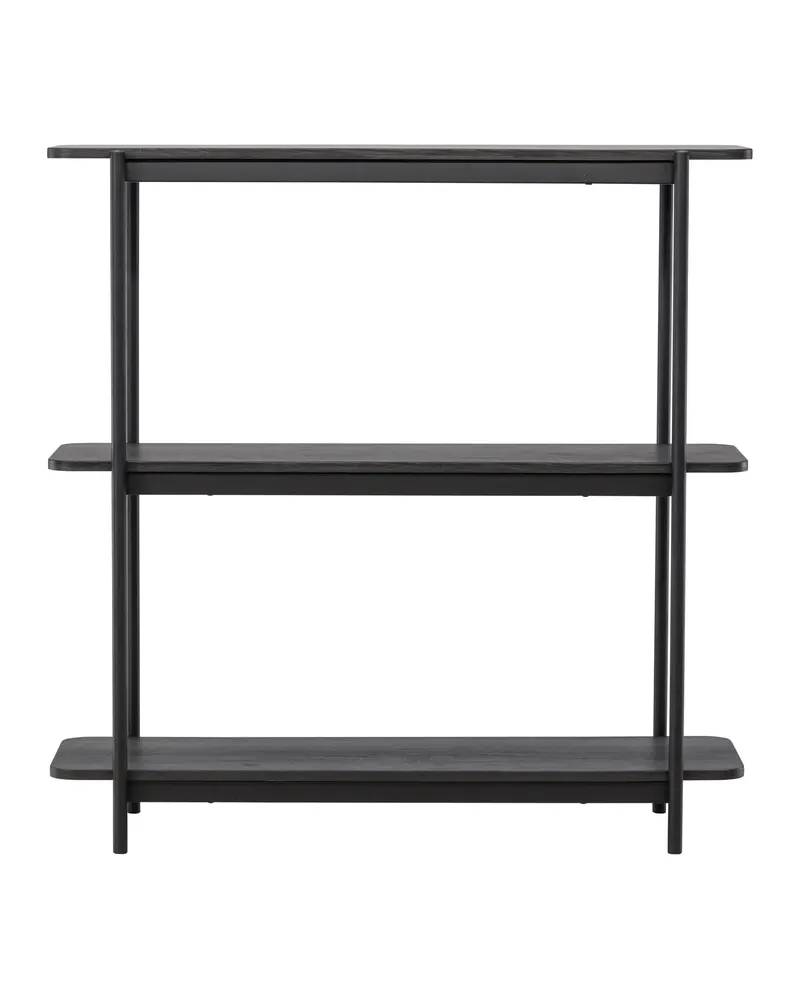 Heim Bücherregal mit Stahlgestell in 40 × 120 × 120 cm, Schwarz, Ansicht 2
