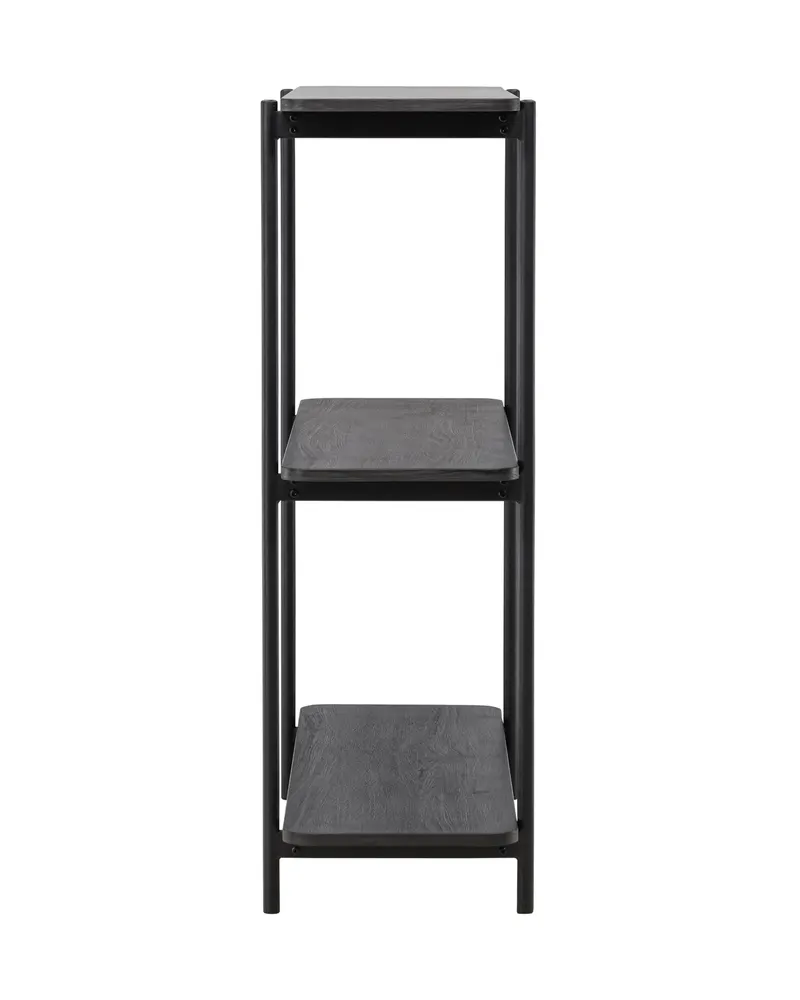 Heim Bücherregal mit Stahlgestell in 40 × 120 × 120 cm, Schwarz, Ansicht 4