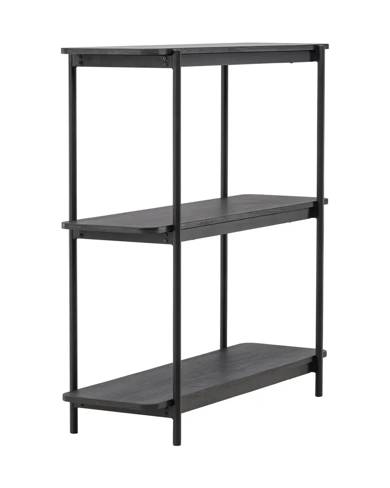 Heim Bücherregal mit Stahlgestell in 40 × 120 × 120 cm, Schwarz, Ansicht 5