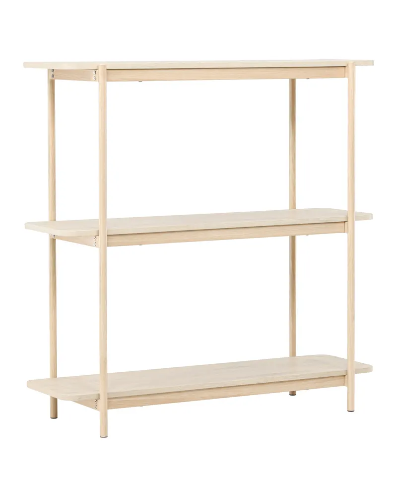 Heim Bücherregal mit Stahlgestell in 40 × 120 × 120 cm, Whitewash, Ansicht 1
