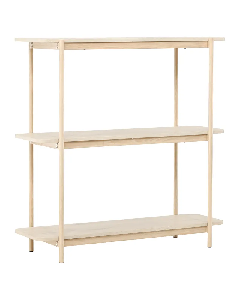 Heim Bücherregal mit Stahlgestell in 40 × 120 × 120 cm, Whitewash, Ansicht 9