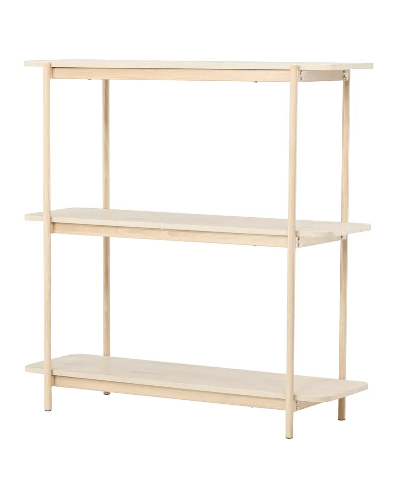 Heim Bücherregal mit Stahlgestell in 40 × 120 × 120 cm, Whitewash, Ansicht 11