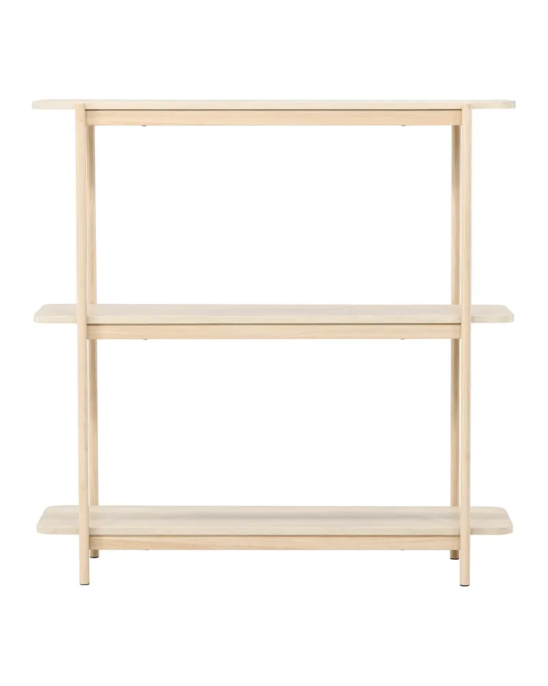 Heim Bücherregal mit Stahlgestell in 40 × 120 × 120 cm, Whitewash, Ansicht 2
