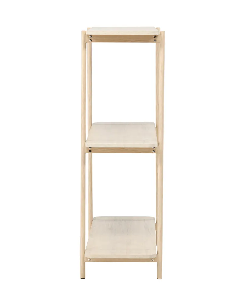 Heim Bücherregal mit Stahlgestell in 40 × 120 × 120 cm, Whitewash, Ansicht 4