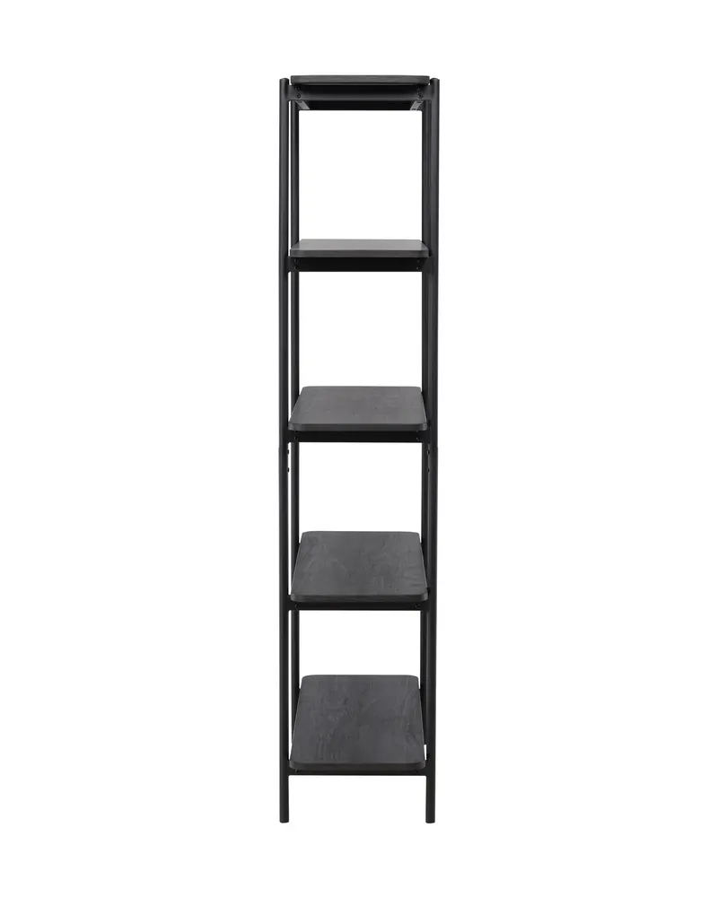Heim Bücherregal mit Stahlgestell in 40 × 190 × 120 cm, Schwarz, Ansicht 7