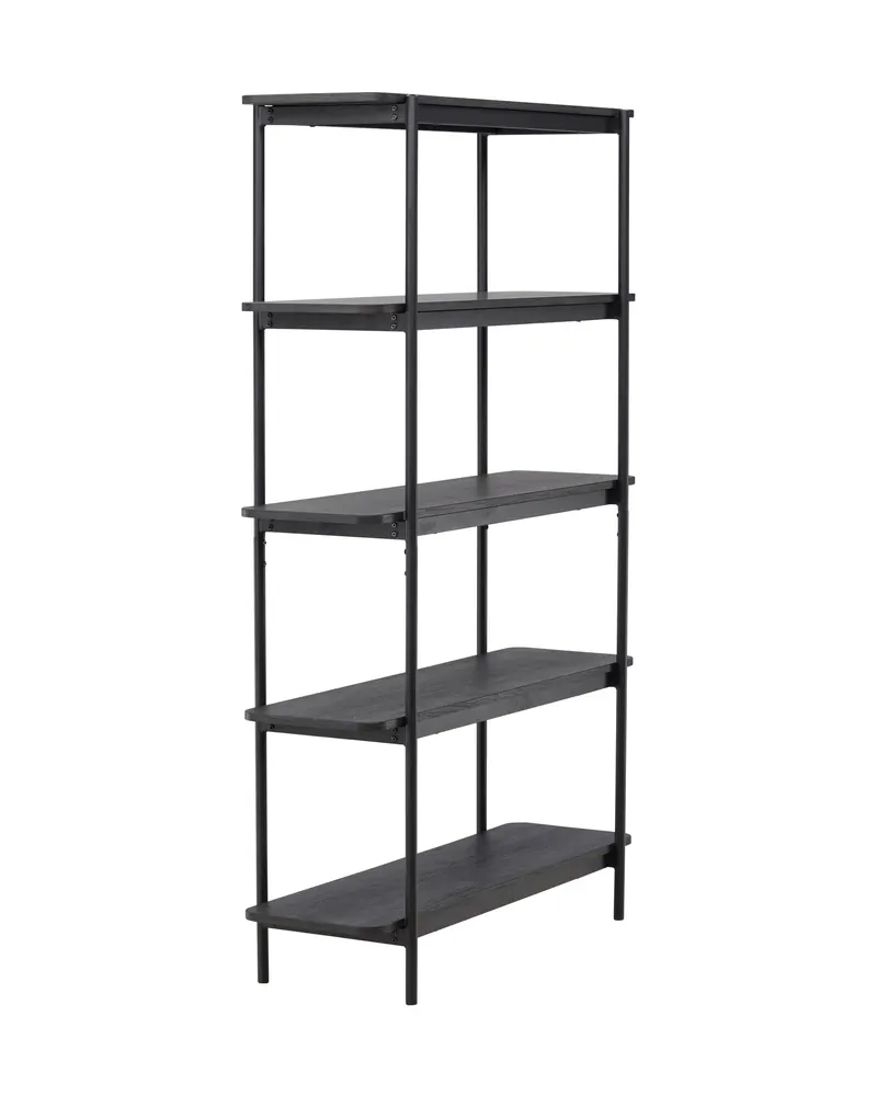 Heim Bücherregal mit Stahlgestell in 40 × 190 × 120 cm, Schwarz, Ansicht 8
