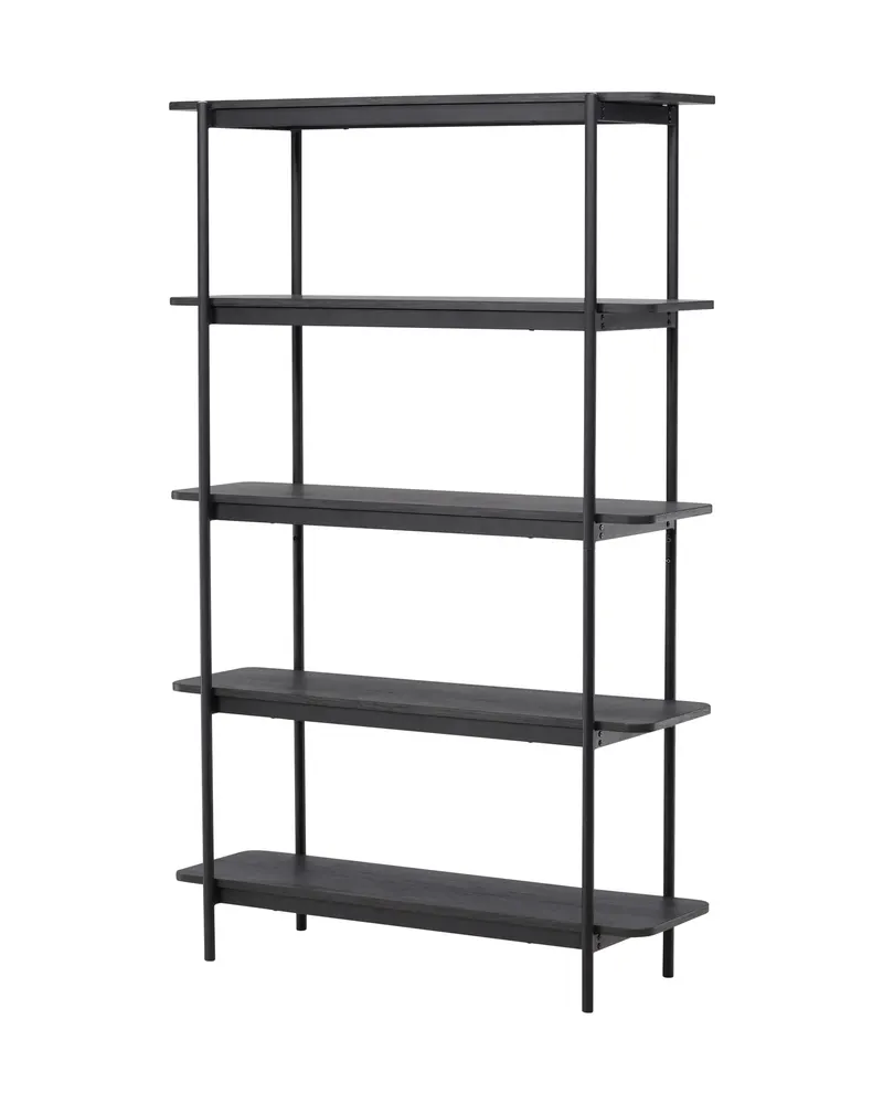 Heim Bücherregal mit Stahlgestell in 40 × 190 × 120 cm, Schwarz, Ansicht 11