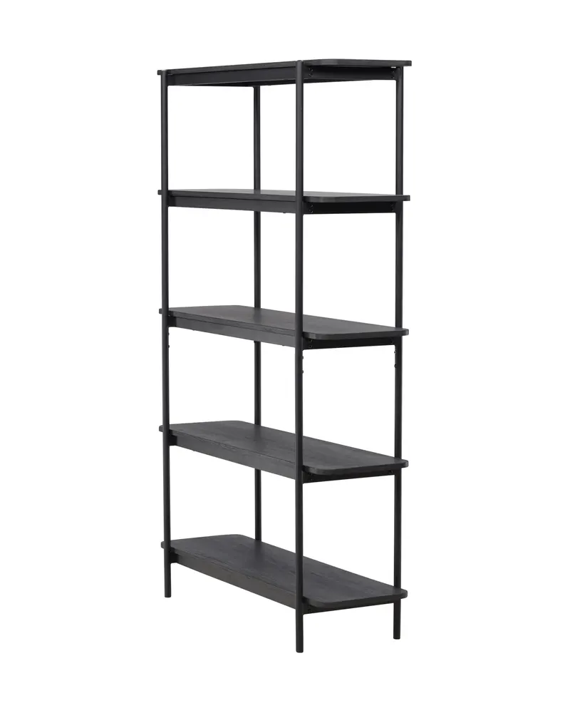 Heim Bücherregal mit Stahlgestell in 40 × 190 × 120 cm, Schwarz, Ansicht 12